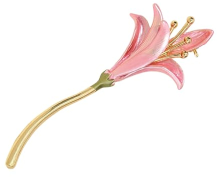Broche jonquille en métal durable peinte à la main, accessoire floral polyvalent pour adultes