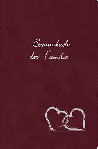 Stammbuch MAGRIT - bordeaux, Velours, Silberprägung, Stammbuchformat A5