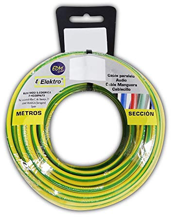 EDM 28573 Flexible Kabelrolle, Halogenfrei, zweifarbig, 6 mm, 10 m, zweifarbig