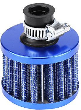 Filtro De Aire Alto Flujo Coche, Qiilu 13 mm Kit de filtro de admisión de aire frío para auto Cubierta de ventilación del cárter Descanso(azul)