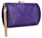 Zebrum Pochette de soirée de designer, sac à main de soirée, pochette de soirée pour portefeuille, porte-monnaie pour jeune femme - Violet - Élégant pompon violet,