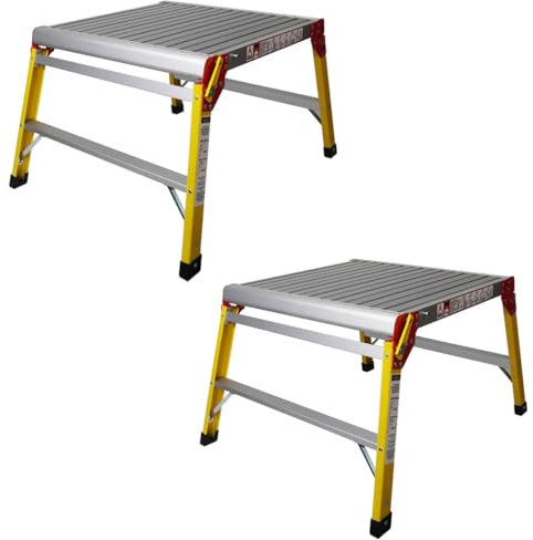 Excel Fibreglass Folding Hop Up Platform Work Bench 600mm x 600MM Pack of 2