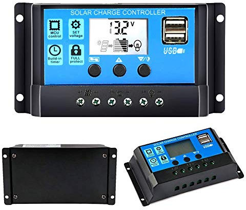 Y&H 30A 12V 24V regolatore di carica solare automatico Controller PWM LCD Dual USB 5V uscita pannello solare regolatore fotovoltaico