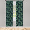 ABAKUHAUS Palme Vorhänge, Gardinen, Exotische Dschungel Laub Muster, Fensterbehandlungen für Wohnzimmer Schlafzimmer Dekor, 2 Stück 75 cm b x 245 cm h, Jadegrün