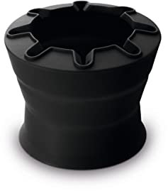 LAMY 1235514 aquaplus Wasserbecher 543 – Faltbarer Wasserbecher mit Pinselablage in der Farbe Schwarz – ideal im Schulunterricht
