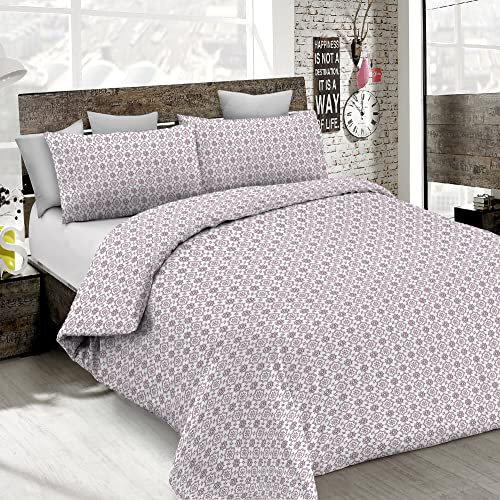 Italian Bed Linen MB Home Italy, Printed Colors” Bettbezug Set, Floyd Rosa, Doppelbett