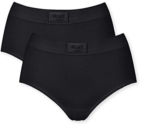 Sloggi Women's Double Comfort Maxi 2P Briefs, BLACK, 16