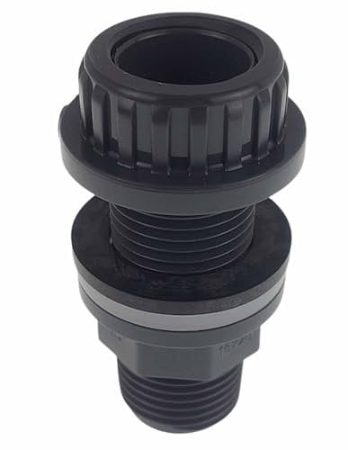 jardiboutique - Traversée de paroi 1/2 Pouce PVC, Petit Model, Longueur 6 cm
