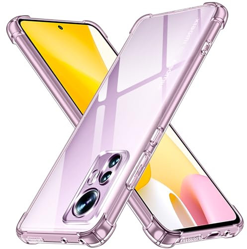 ivoler Klar Silikon Hülle für Xiaomi 12 Lite 5G mit Stoßfest Schutzecken, Dünne Weiche Transparent Schutzhülle Flexible TPU Durchsichtige Handyhülle Kratzfest Case Cover