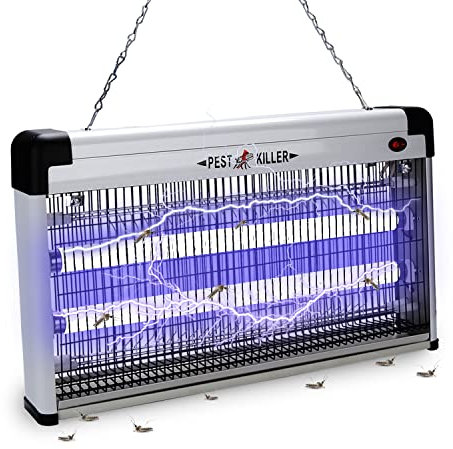 Randaco Destructeur d'insectes électrique, 40 W, lumière UV, anti-moustiques, piège à mouches, sans produits chimiques toxiques, 100 m², pour l'intérieur et les jardins extérieurs (suspension à
