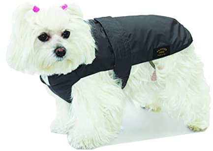 Fashion Dog Hundemantel mit Kunstpelz-Futter - Schwarz - 90 cm
