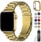 Fullmosa Kompatibel mit Apple Watch Armband 40mm 42mm(Series 10) 41mm 38mm Damen Herren, Metallarmband Edelstahl Bands für iwatch SE Series 10 9 8 7 6 5 4 3 2 1, Gold