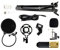 SagaSave BM800 Condenser Microphone Studio Cardioid Microphone Kit with Phantom Power and Sound Mixer for Studio Recording Broadcasting (Black + Gold)