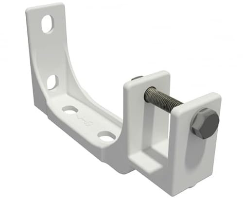 Leudus Decken Wandhalterung LUP059 für Markise mit Befestigung Aluminium/Stahl Kombihalterung (40mm, 1-Stück, weiß, stahl)