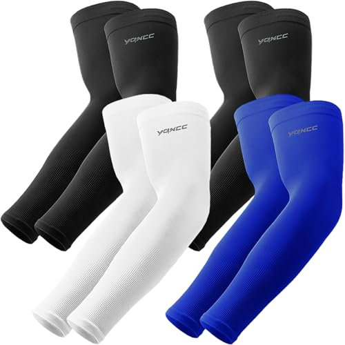YQXCC 4 Paia Maniche a Braccio - UV Protezione UPF 50+ Manicotto Braccio di Raffreddamento Tatuaggio di Copertina per Uomo Donna Sport Ciclismo Golf