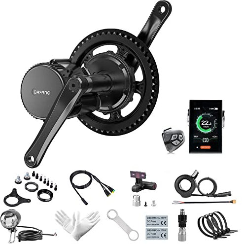 Bafang BBS01B 36V 250W Mid Drive Electric Bike Motor Conversion Kit for Mountain, Road Bikes - Optional Battery Mounts: Lower Tube, Rear Rack, Triangle