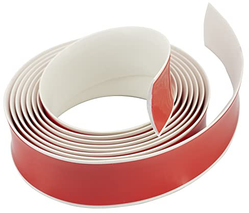 Übergangsleiste Selbstklebend - Wasserdicht Vinylboden Bodenbelag - Türschwellen Leiste - Türleiste Selbstklebend - Flacher Laminatprofil-Bodenbelag-Randstreifen (Weiß 3.75 x 100cm)
