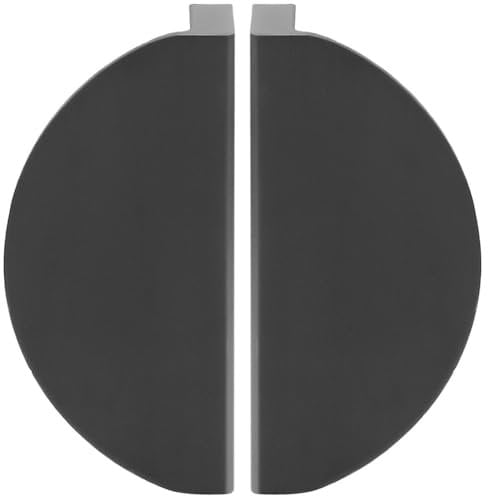 YARNOW 2 Stück Halbrunder Griff Schranktürgriffe Kommodengriffe Schubladengriffe Schrankgriffe Schranktürgriffe Schrankgriffe Griffe Space Aluminium Schwarz Türgriff Rund