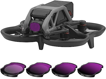 ZJRXM Avata ND-Filterset Zubehör, 4er-Pack ND8 ND16 ND32 ND64 Objektiv Filter für DJI Avata FPV Drone Lens Zubehör