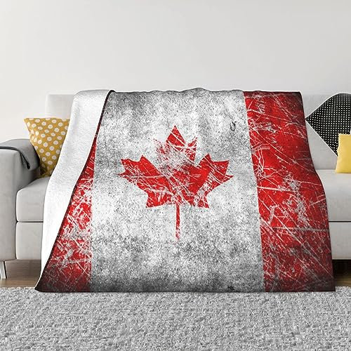 Flanelldecke mit Kanada-Flagge, verschiedene Größen (horizontaler Stil), Decke für Sofas und Betten