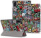 DINGGUAGUA Etui Coque Housse de Protection pour Honor Pad X9 11.5 Pouces et Honor Pad X8 Pro Tablette 2023 Tri-Fold Smart Folio Tablet Case,Graffiti