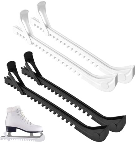 giteo bedding 2 Paar Hockey Skate Guards Ice Skate Guards, Ice Skate Blade Covers with Tight Fitting Heel Straps, Adjustable Ice Skating Protector for Ice Skating, Eiskunstlauf, Hockey