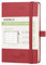 POPRUN Kalender 2025 Monatsplaner A6 (Jul.2024 - Dez.2025) - 18 Monate Monatskalender Softcover 16 x 10,5 cm - 1 Monat 4 Seiten, mit PU-Leder, 100 GSM Papier - Burgunderrot