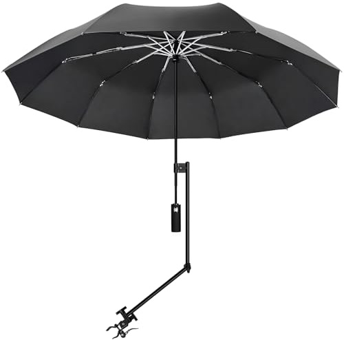 XLINGZA Sonnenschirm mit LSF 50+, mit verstellbarem Universal-Clip für Kinderwagen, Bleichmittel, Deck, Angeln, Grillen