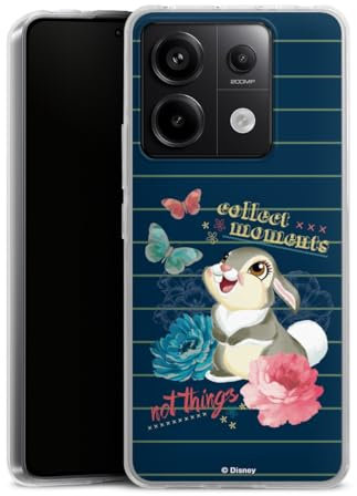DeinDesign Silikon Hülle kompatibel mit Xiaomi Redmi Note 13 Pro 5G Case transparent Handyhülle Klopfer Disney Bambi