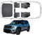Trimak Passgenau 3D Fussmatten & Obere Kofferraumwanne Auto Set Kompatibel mit Jeep Renegade 2014-2024 Auto Allwetter Zubehör Gummimatten Kofferraumwanne Autos TPE Allwetter Geruchlos rutschfest