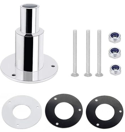 Durch Rumpf Auspuff Hautanpassung, Edelstahl Thru Hull Auspuff, Schiffsauspuff Rohrauspuff Schiffshardware Zubehör, Dieselheizung Standheizung Auspuffrohr für 24mm Abgasschlauch Boot Auto LKW Gerade
