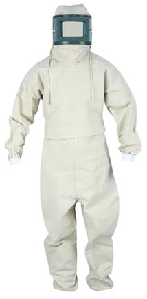 Colcolo Sandstrahlanzug Sandstrahlkleidung Arbeitsoverall Schutzkleidung für Gusseisen, Beige