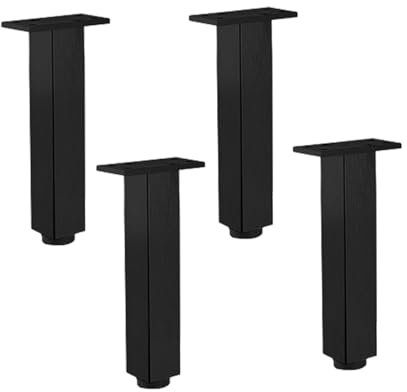 BODHIS verstellbare Möbelbeine, quadratische Tischbeine, Schrankfüße aus Metall, Stützbeine für Fernsehschränke, Tischbeine, Ersatzbettbeine aus Aluminiumlegierung (8 cm (3,15 Z