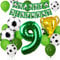 Cadimus Fußball Luftballon 9. Geburtstag, Fussball Deko Geburtstag Kinder 9 Jahre, Geburtstagsdeko Jungen 9 Jahre, Grün Folienballon für Fussball Party Kindergeburtstag