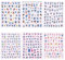 EUYRVAW 6 Stück Nagelsticker Nagelsticker kinder Nagel stickers Kwaii sticker Niedliche Kawaii Cartoon Nagelaufkleber für Frauen, Mädchen, Geschenk(C)