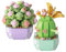 Xbessc 2 Stück Mini Blüte Succulent Bonsai Bausteine Pflanzen Klemmbausteine Blumen Bausteine Blumen Künstliche Blumen Sukkulenten Bausteine Set für Home Dekor Botanical Collection Geschenk