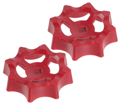 Ventilhandrad aus Abs Rot für Wasserabsperrventile | Flexible Drehung, Rutschfest, für Stopventile und Wasserarmaturen, 2 Stück für Landwirtschaft und Bau