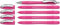 Schneider 150265 Slider Memo XB und Slider Rave XB Kugelschreiber (Gehäusefarbe: power pink, Schreibfarbe: blau) 4+1 Stück