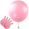 Ovanda Lot de 5 ballons géants en latex rose XXL de 60 cm de diamètre pour mariage, anniversaire de fille, fête prénatale, décoration, ballon à l'hélium rose
