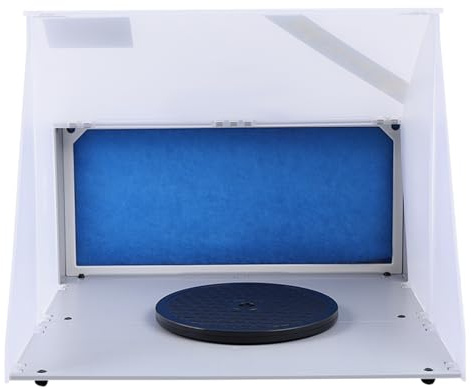 Sprühmaschine Absaugeinrichtung, Airbrush-Absauganlage - Abluftmenge 4 m³/min, Airbrush-Kompressor-Set mit Lackierkabine und Drehteller für Kunstschaffung