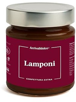Confettura di Lamponi, 310 g, Senza Glutine, con Succo di Limone e Mela Autoctona, per Colazione, Merenda e Dessert (Set 3, Lamponi)