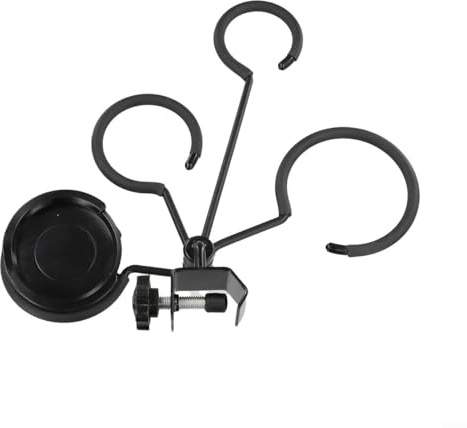 Black Adjustable Mute Holder Stand for Trumpet Cornet Rotating Tray for Brass Instrument Accessories Compact Stable Design for Music Practice