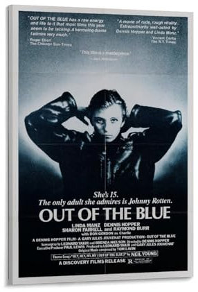 NDIEHA Klassisches Filmposter Out of the Blue auf Leinwand, Kunstdrucke, Wanddekoration, ästhetisch, 30 x 45 cm