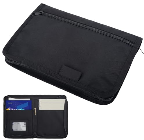 Portadocumenti per auto, organizer universale per veicoli, con tasche multiple, cerniera e tessuto Oxford impermeabile, per registrazione, assicurazione, patente di guida, carte
