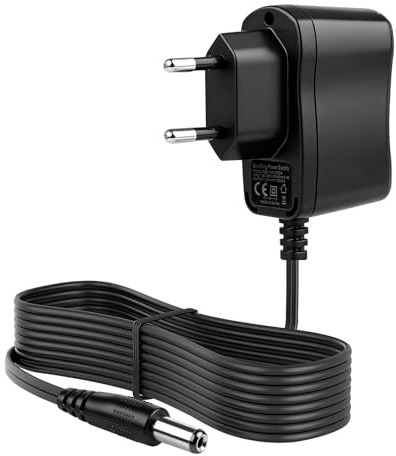 Adaptador 12V 1A 12W con Cable 1.5m, Fuente Alimentación AC 100-240V a DC 5.5x2.1mm Centro Positivo,Alimentador 12V 1A 12W para Tira LED Cámara CCTV Router TV Box