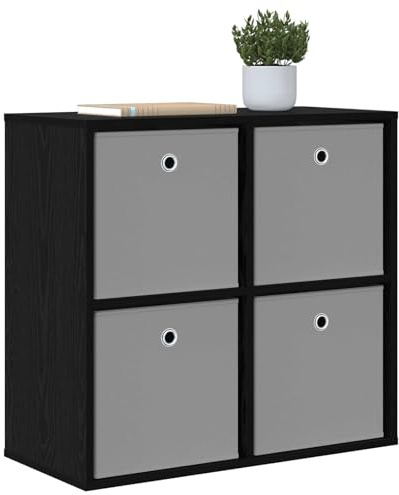 vidaXL Sideboard mit Schubladen Schwarz Eichen-Optik 68,5 x 32 x 67 cm, Moderne Wohnzimmeraufbewahrung, robuste Möbel, große Regale, schicke Heimregale, funktionale Möbel zum Organisieren
