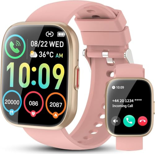 2026 Smartwatch Uomo Donna, 100+ Sportive Fitness Tracker con Sonno Contapassi Cardiofrequenzimetro, 1.91 Smartwatch con Effettua/Risposta Chiamate, Impermeabil IP68 Smart Watch per Android/iOS