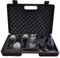SoundLAB G148KB Dynamic Vocal Microphone Set with 3 Wired Plastic Microphones, 2.8m XLR Leads, Adjustable Holders and Carry Case for Karaoke, Vocal and Instrumental Applications