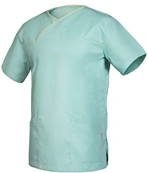 Clinotest Kasack „München“, Schlupfkasack/Pflegekasack/Unisex-Kasack, Berufsbekleidung, in verschiedenen Trendfarben, Gesundheitswesen (L, EAU de Nil)