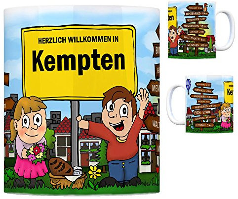 trendaffe Herzlich Willkommen in Kempten (Allgäu) Kaffeebecher
